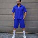 ست نیم زیپ و شلوارک مردانه