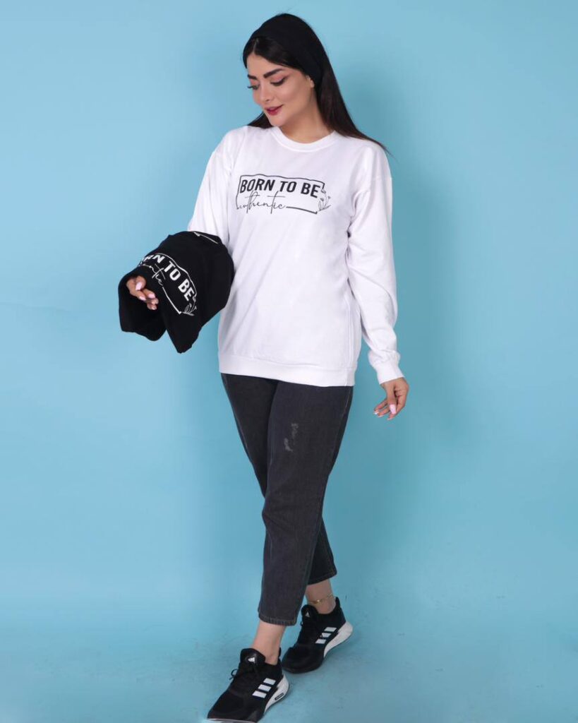 بلوز آستین دار چاپی