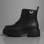 نیم بوت زیپ دار نگین