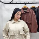 کت بامبر چرم زنانه