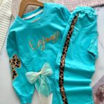 ست بلوز شلوار بچگانه پلنگی