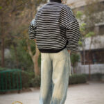 دورس کراپ باکسی یقه ایستاده