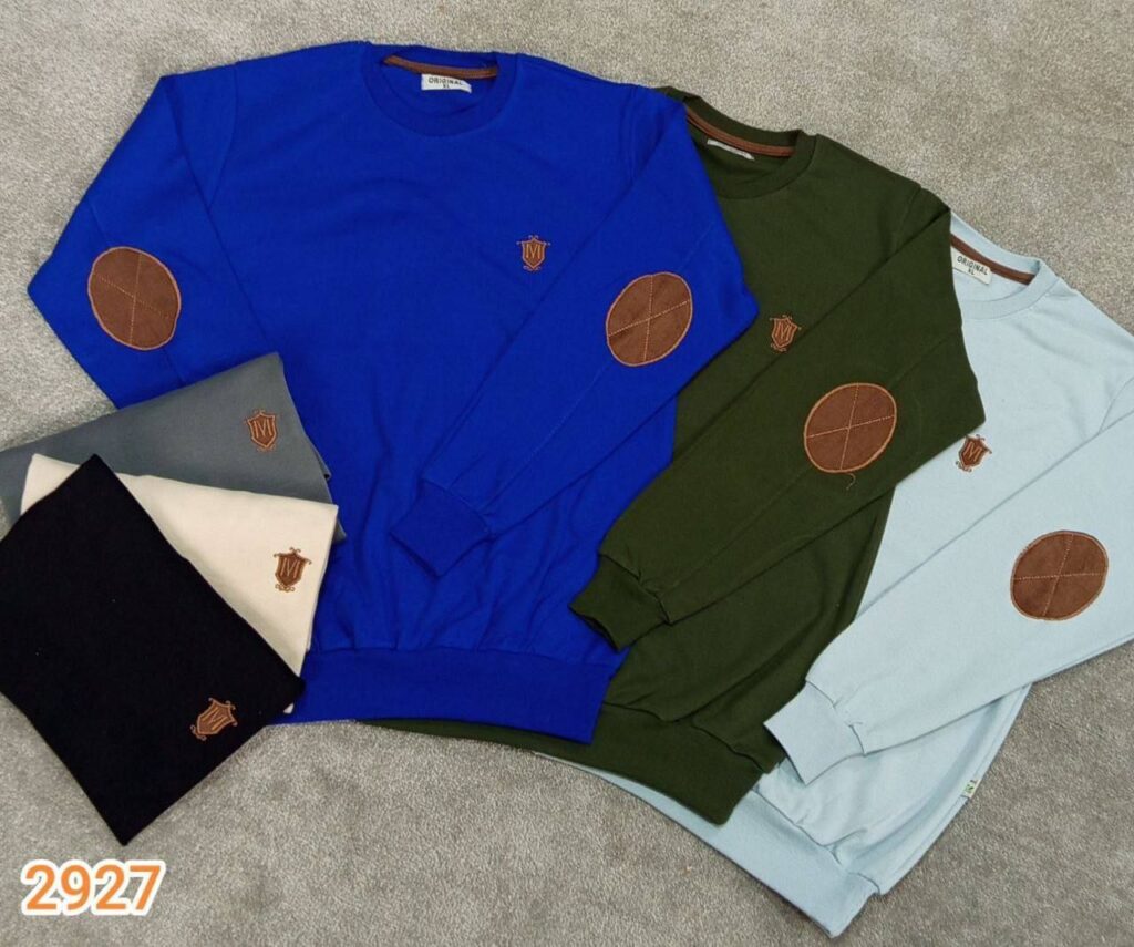 بلوز یقه گرد آرنج خور