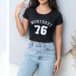 کراپ تیشرت گلدوزی