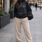 دورس نیم زیپ زنانه طرح نایکی