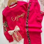 ست بلوز شلوار بچگانه پلنگی