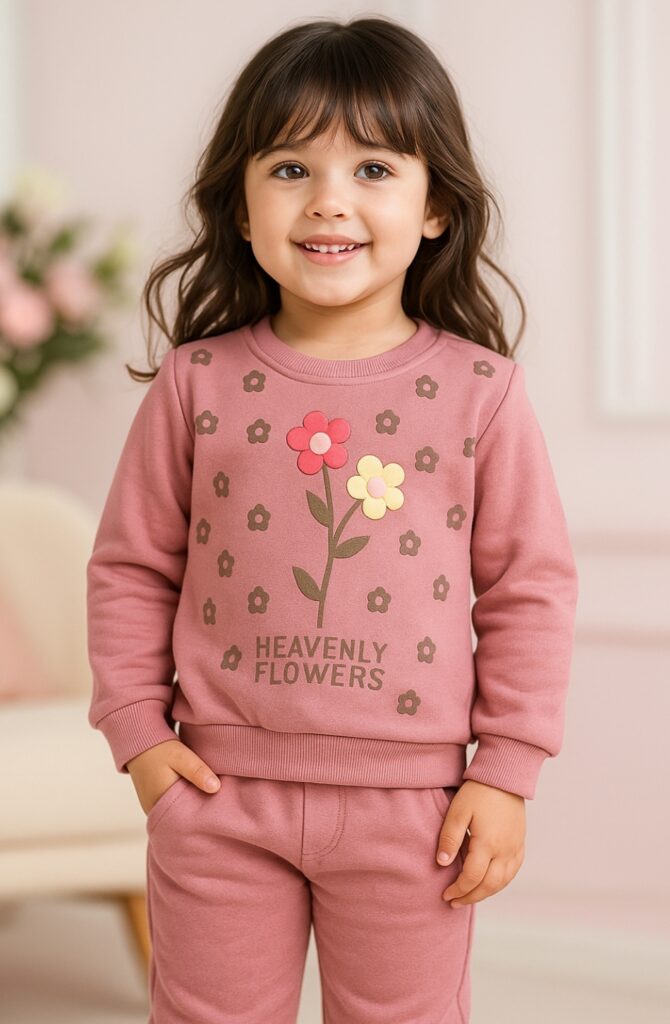 بولیز و شلوار طرح گل بچگانه