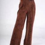 شلوار مخمل حصیری زنانه