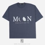 تیشرت باکسی آستین سه ربع طرح MOON پنبه