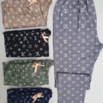 شلوار پنبه زنانه طرح دار