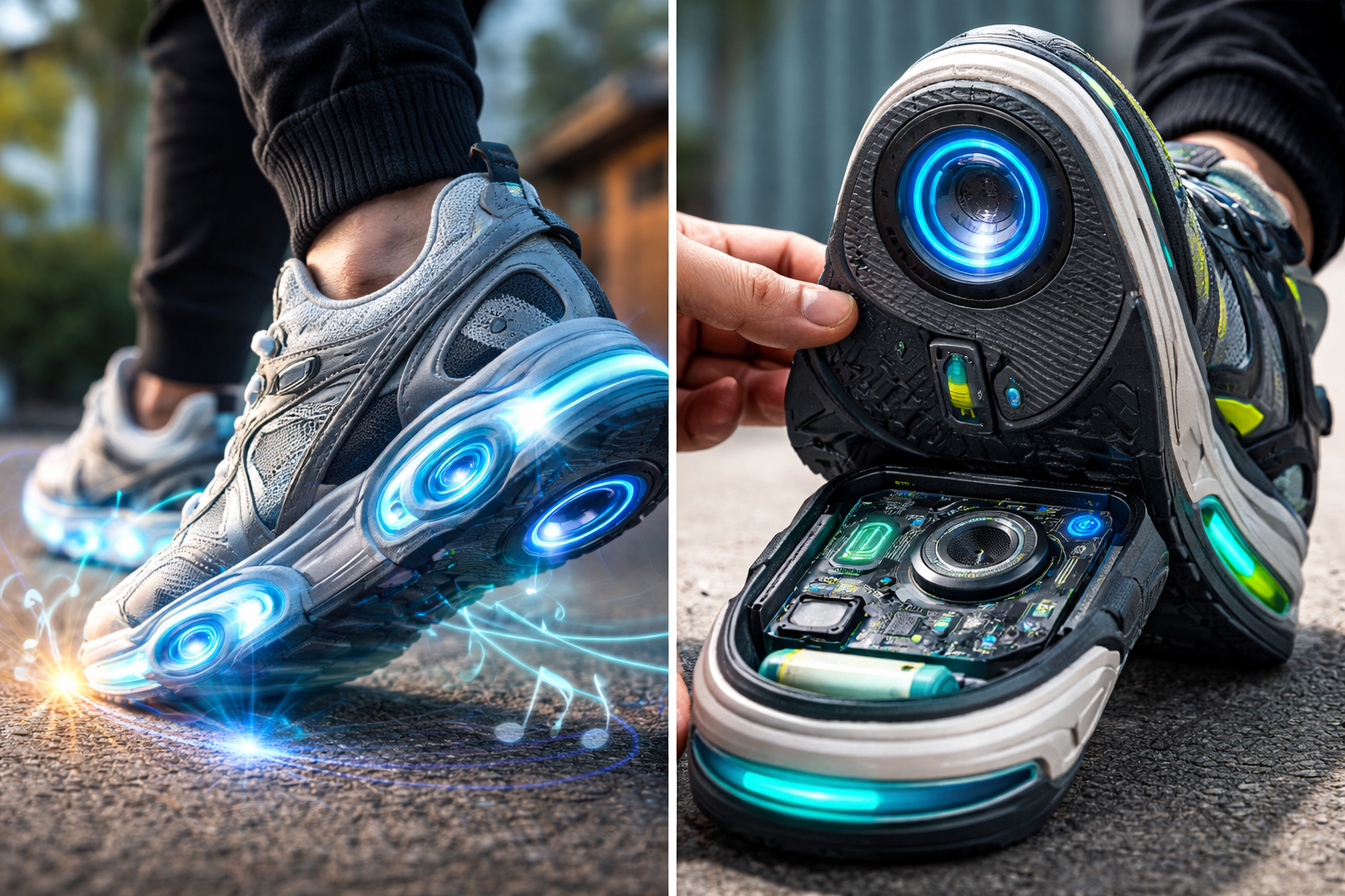 کفش صوتی عجیب