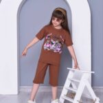 ست تیشرت شلوارک دخترانه مدل کرومی