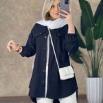 مانتو کتان زنانه مدل بغل دکمه