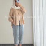 شومیز پشت دکمه و بنددار