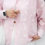 شومیز شیشه ای زنانه سوزن دوزی