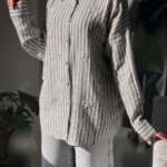 شومیز زنانه مروارید دوزی طرح پاپیون