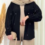شومیز لینن گلدوزی قلبی