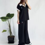 ست پولوشرت شلوار فول بگ زنانه