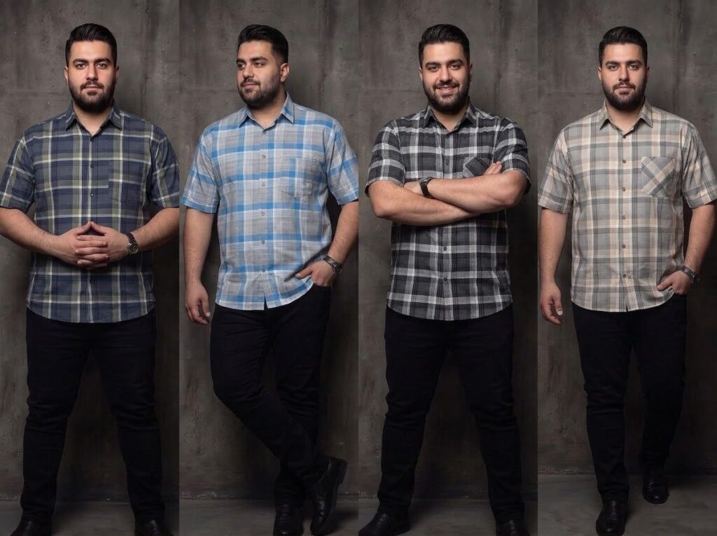 پیراهن سایز بزرگ پنبه اعلا آستین کوتاه