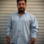 پیراهن آستین بلند قواره فول باکسی پارچه مازراتی درجه ۱